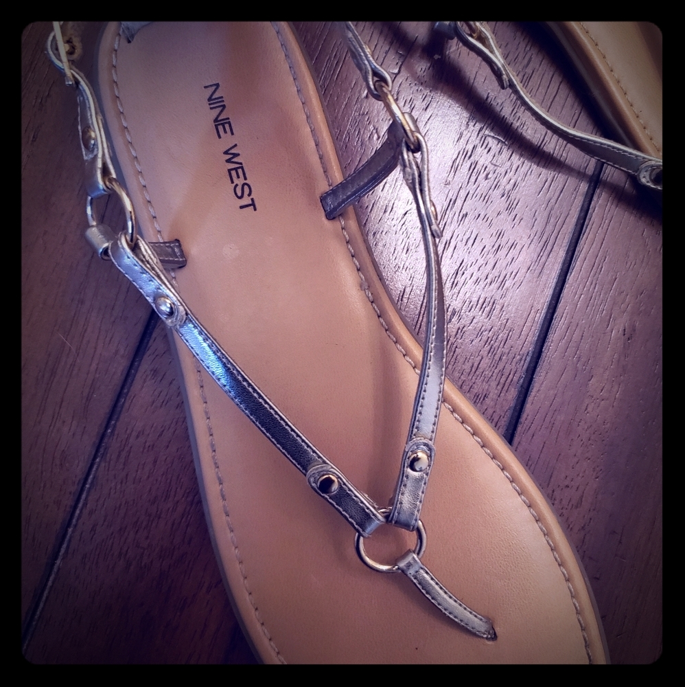 SOLD Silver and gold Summer Sandals